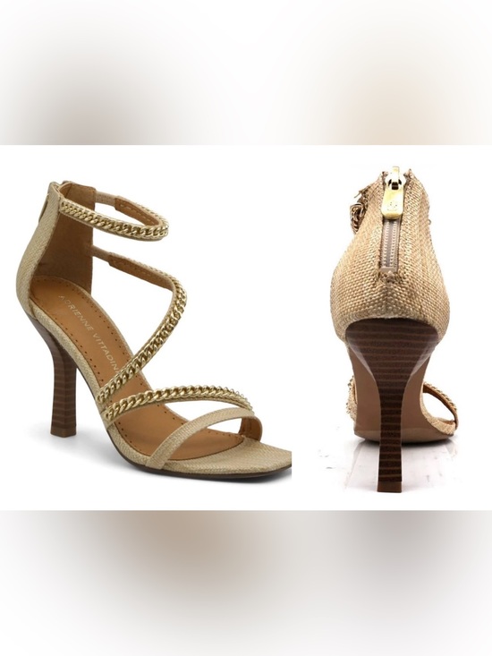 Adrienne Vittadini Shoes - Adrienne Vittadini Geoff iStrappy Heels with Gold Chain Detail